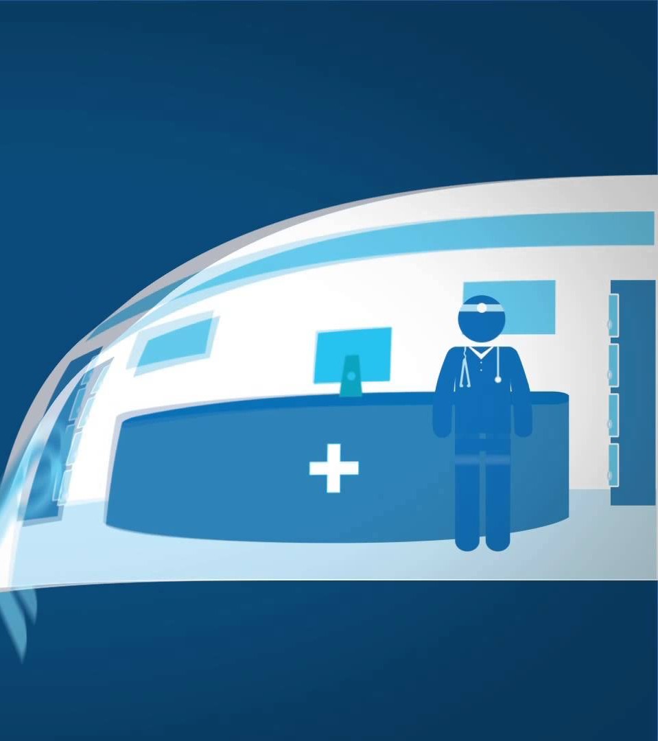 Healthcare professional in clinical setting